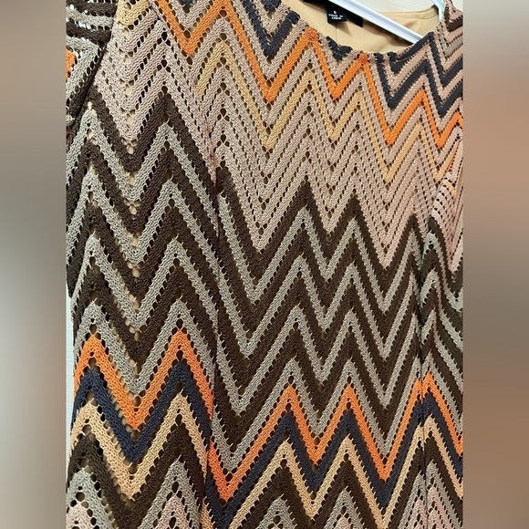 🔴Sharagano size 6 chevron knit summer midi summer spring dress - Picture 3 of 10